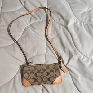 Signature Coach Brown Crossbody Bag